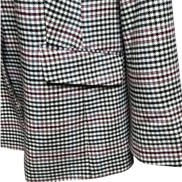 Talbots Plus Women's Multicolor Wool Blend Single Breast Houndstooth Blazer 14W - Picture 5 of 8
